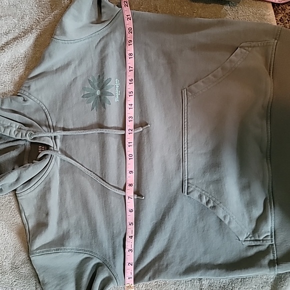 STUNNING PASTEL GREEN HUNTINGTON SURF & SPORT DAISY HOODIE - Picture 5 of 8